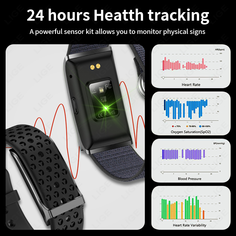 LIGE Smart Watch Heart Rate Bl - Fall Detection Watch review and price
