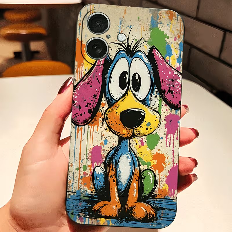 Graffiti Colored Puppy TPU Pho - Apple Iphone 15 review and price