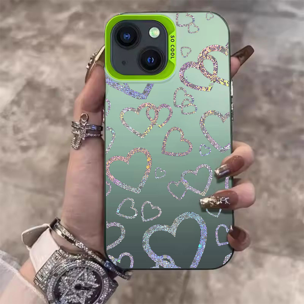 Colorful Heart Print Case For  - Apple Iphone 15 review and price