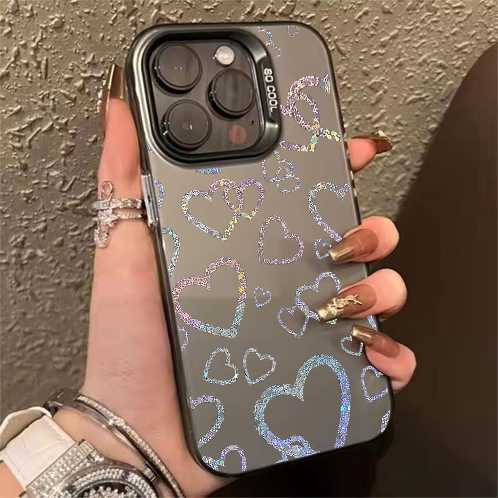 Colorful Heart Print Case For  - Apple Iphone 15 review and price